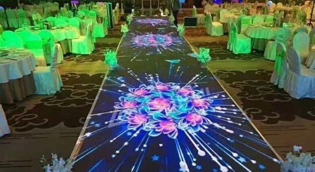 Exposição de LED de dança de chão interativa para a cena do casamento
