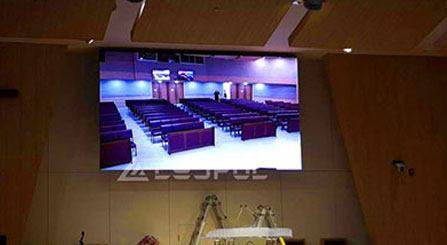 Exibição LED de publicidade da Igreja Interior da Coreia do Sul