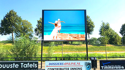 Holanda Pole Montado Exibição de Publicidade