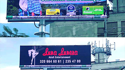 Billboard de vídeo LED ao ar livre para poste de publicidade montado pela rua