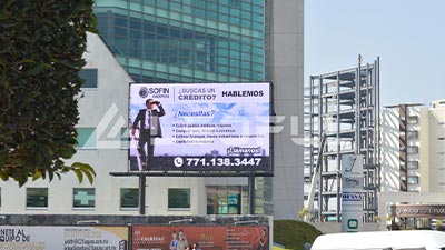 Sinal de LED de publicidade ao ar livre do México