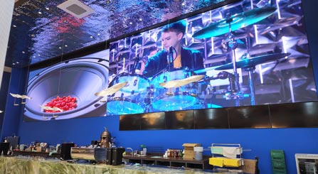 Grande parede de vídeo LED interna da Coreia na maior empresa de jornais
