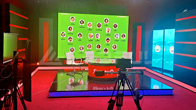 Nigéria Sports Broadcasting Studio Pequeno Pitch Tela LED