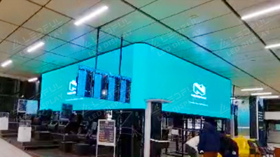 Exibição LED interior para o aeroporto na África do Sul