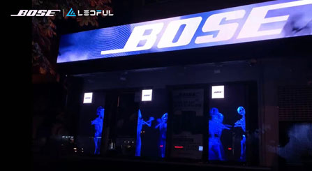 2020 BOSE & LEDFUL Win-Win Cooperação com display LED para publicidade ao ar livre